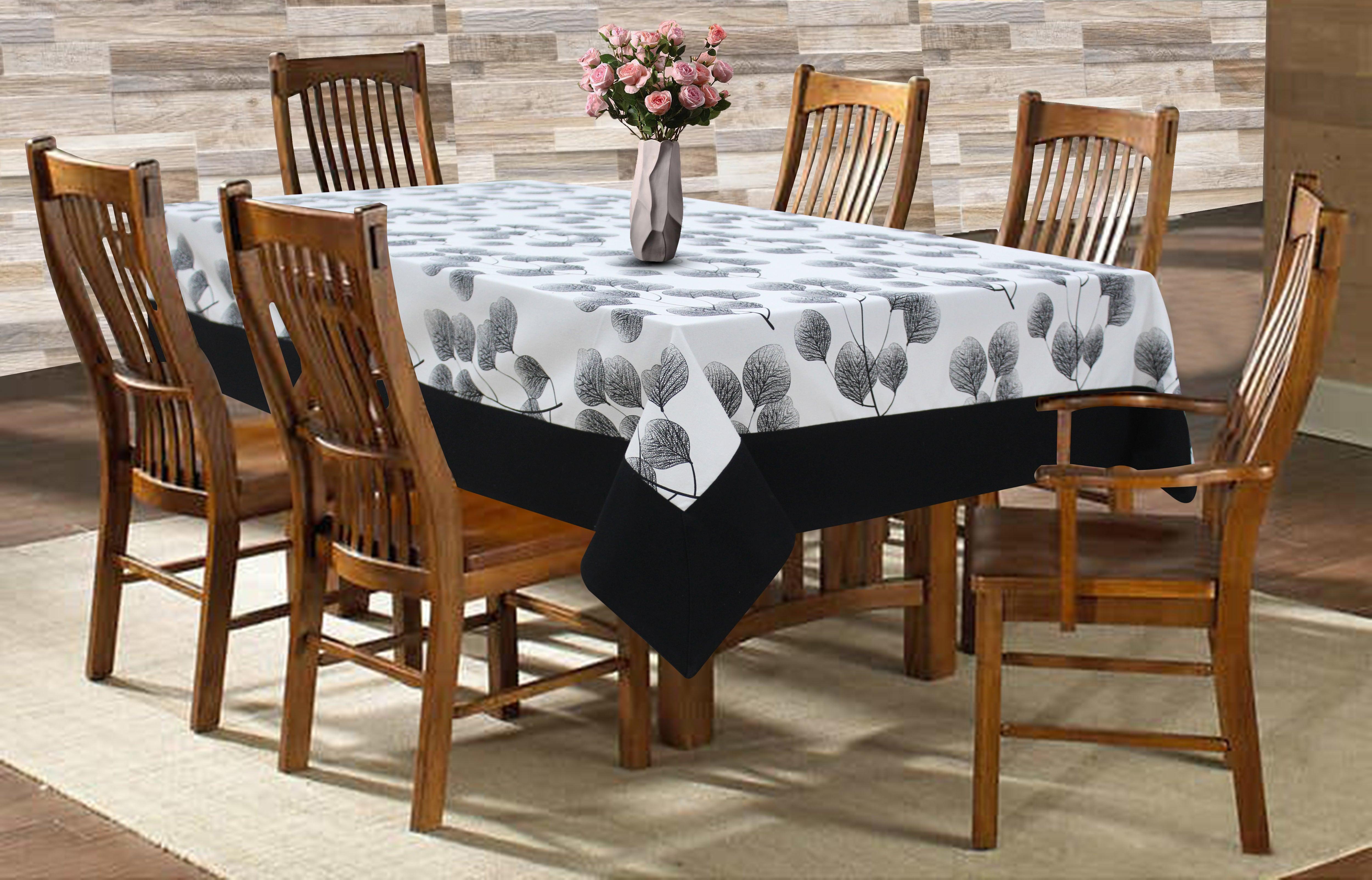 Cotton Root Leaf with Border 6 Seater Table Cloths