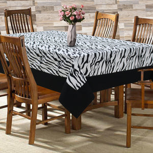 Cotton Tiger Stripe with Border 6 Seater Table Cloths Pack of 1 freeshipping - Airwill