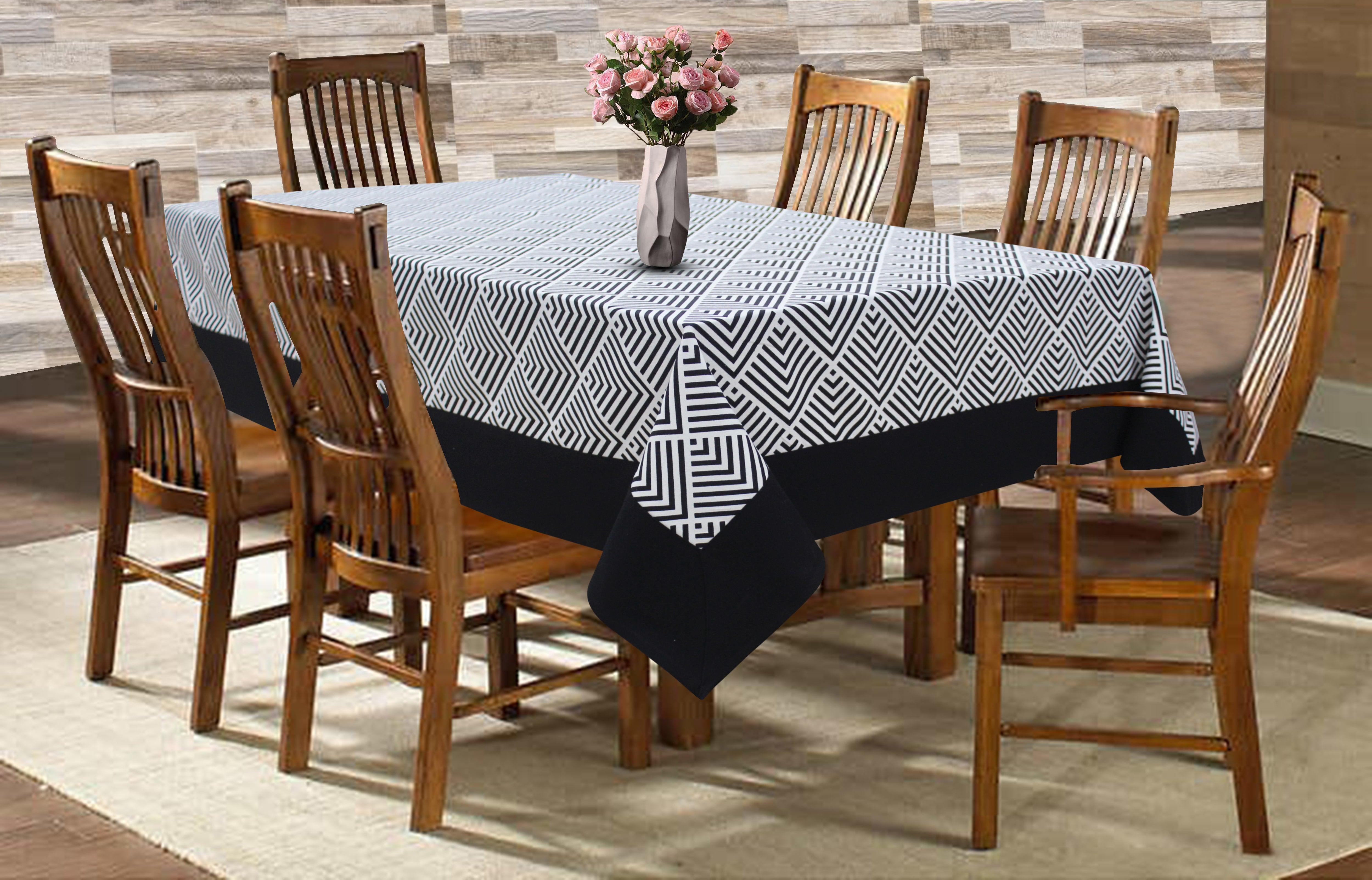 Cotton Diamond Check with Border 6 Seater Table Cloths