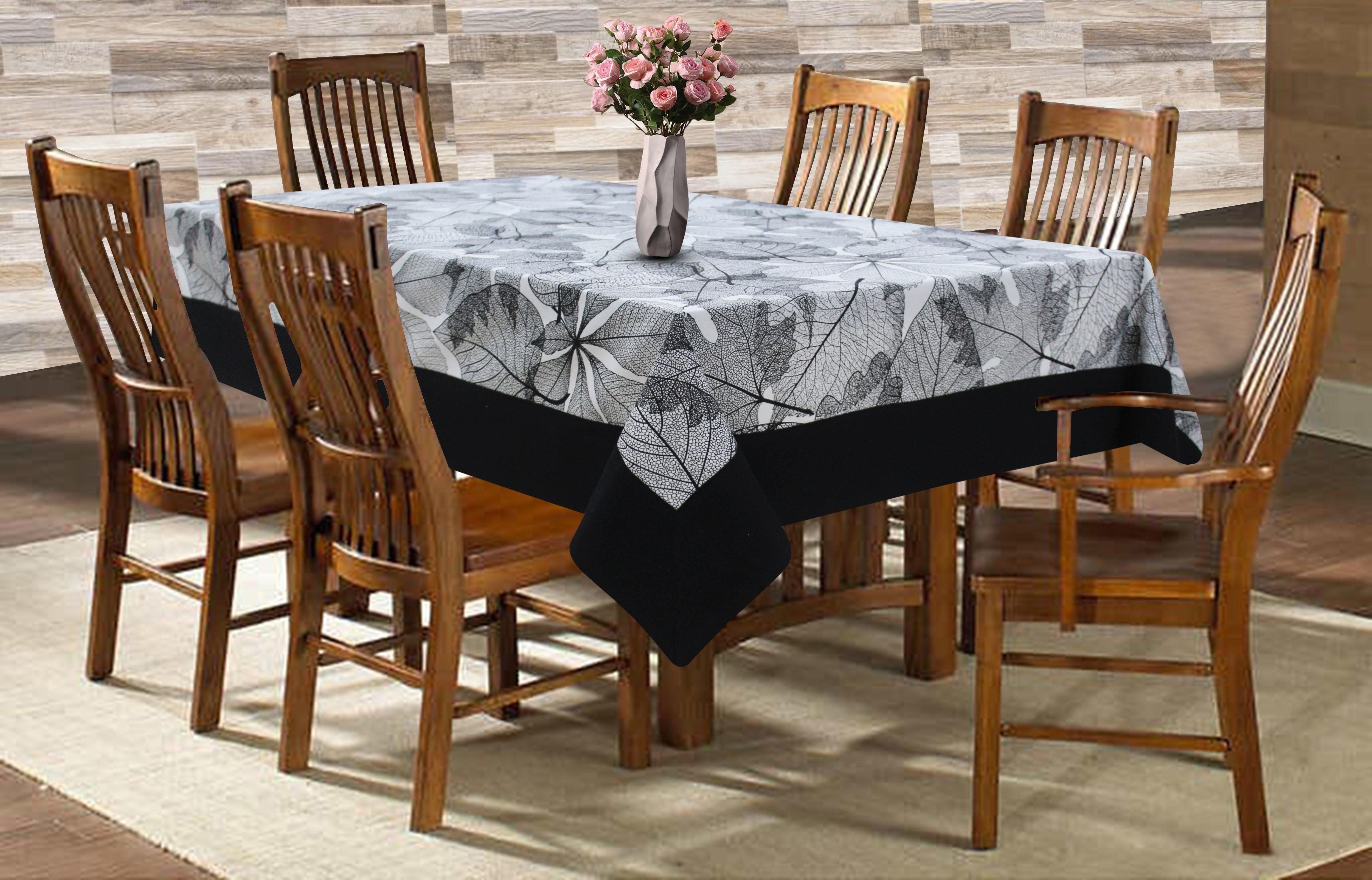 Cotton Palm Leaf with Border 6 Seater Table Cloths