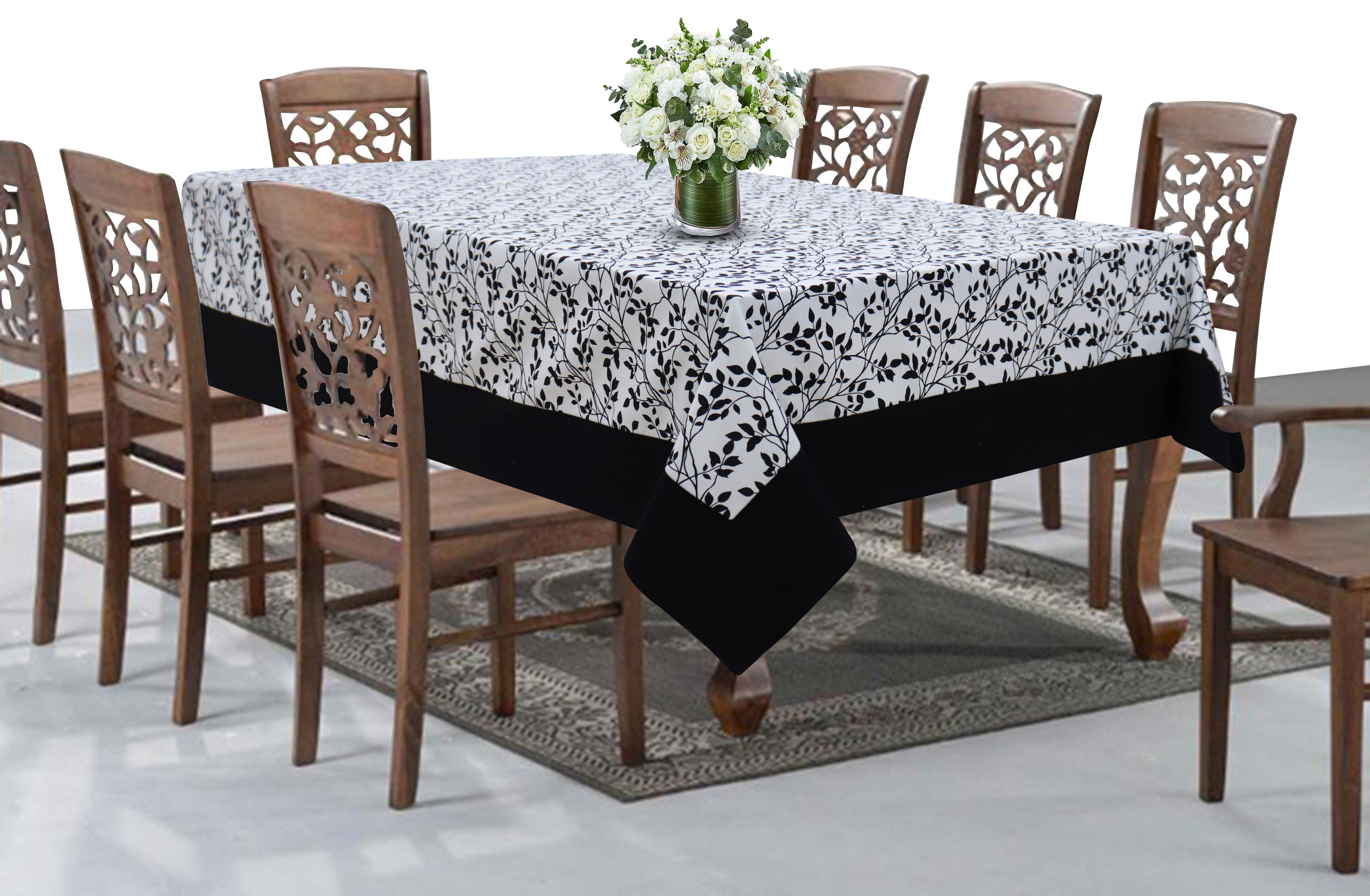 Cotton Small Leaf with Border 8 Seater Table Cloths
