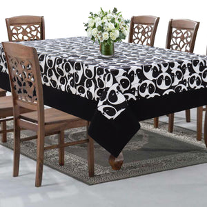 Cotton Black Panda with Border 8 Seater Table Cloths Pack of 1 freeshipping - Airwill