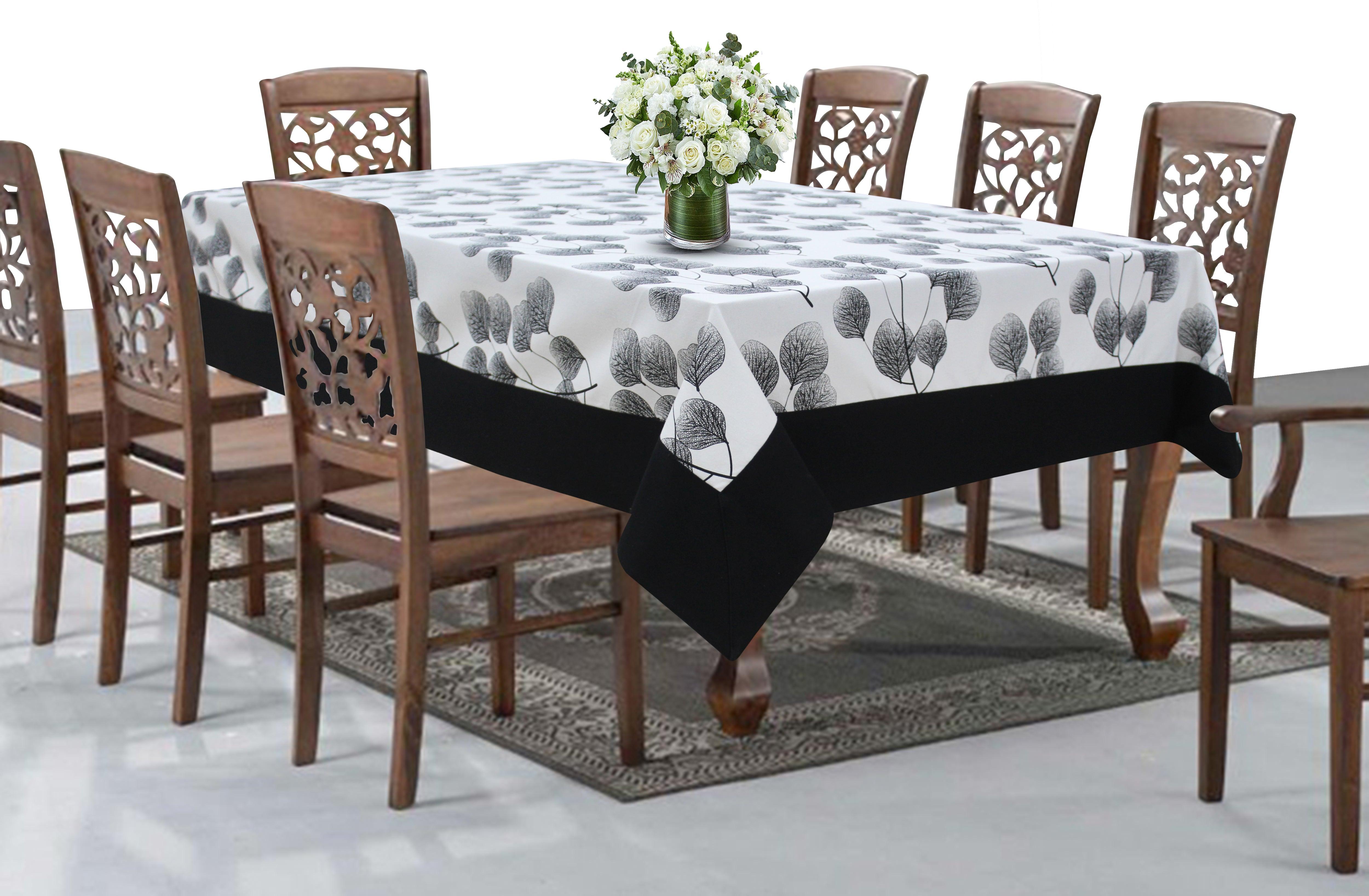 Cotton Root Leaf with Border 8 Seater Table Cloths