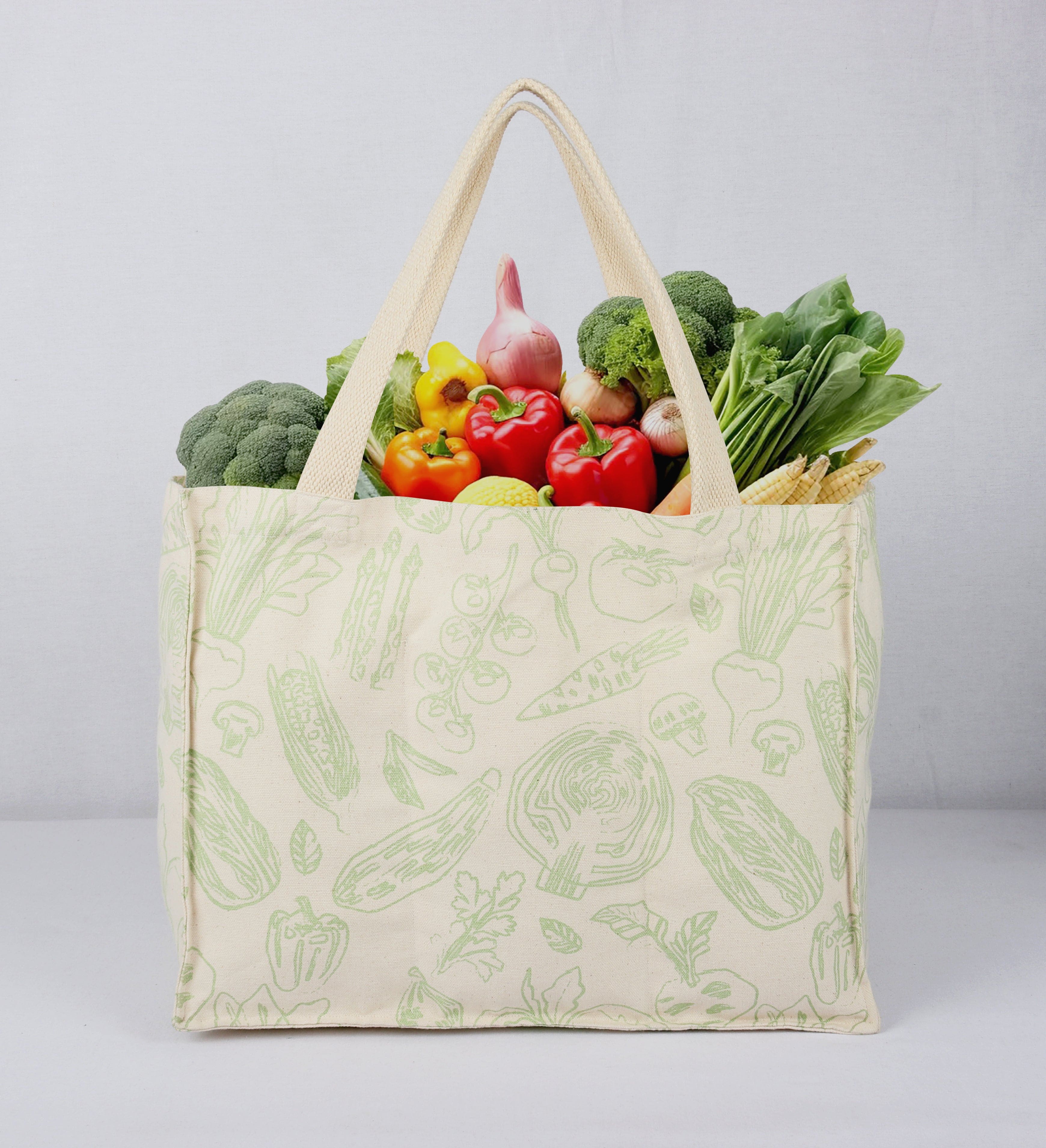 Cotton Canvas Vegetables / Grocery Shopping Bag