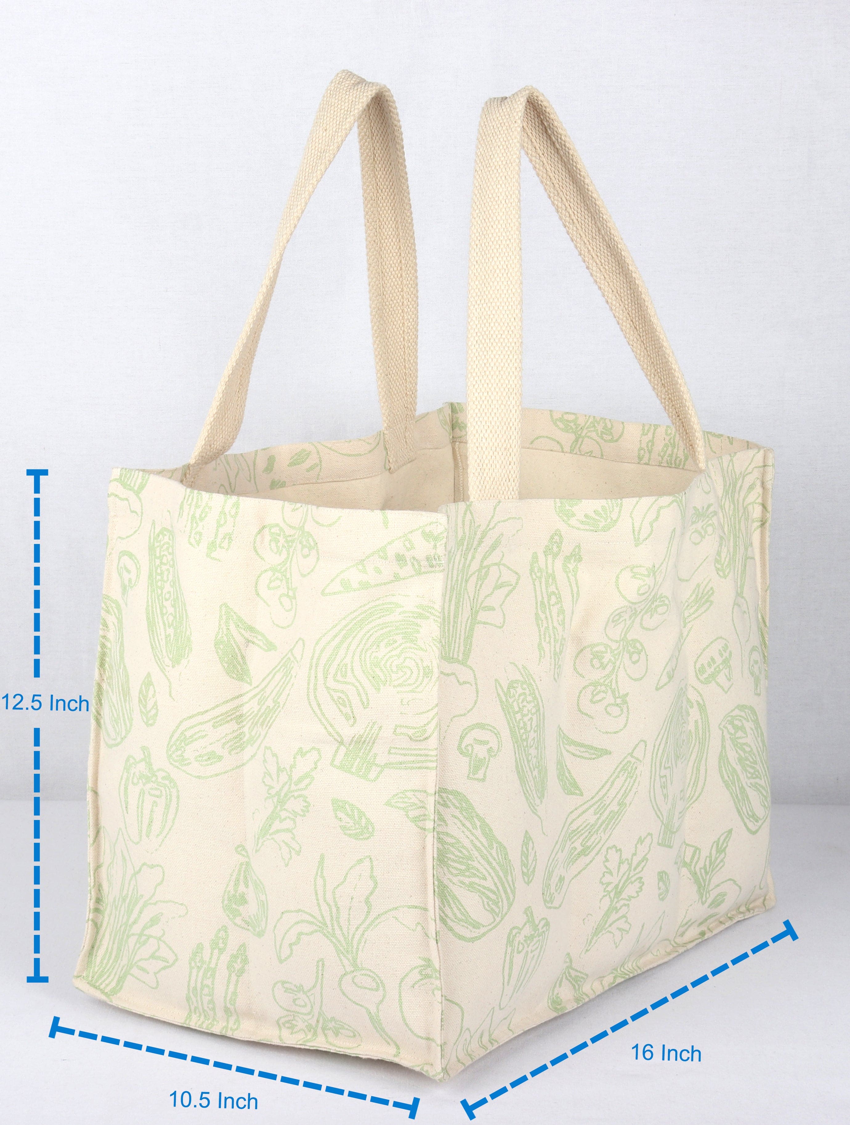 Cotton Canvas Vegetables / Grocery Shopping Bag