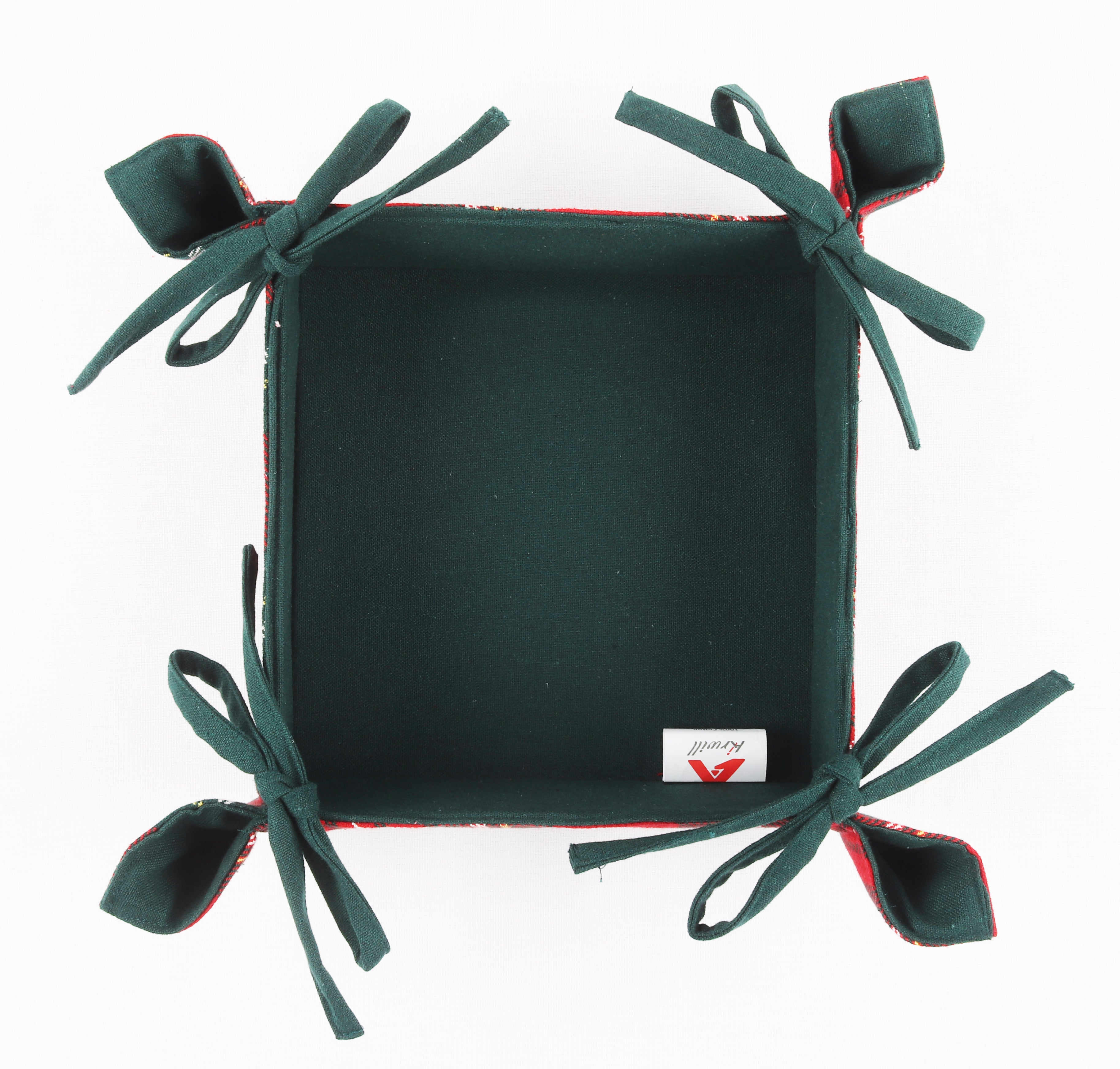 Cotton Christmas Check Pattern Dining & Kitchen Bread Basket