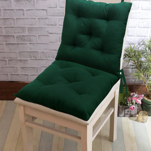 Cotton Christmas Pattern Solid Chair Pads, Pack Of 2