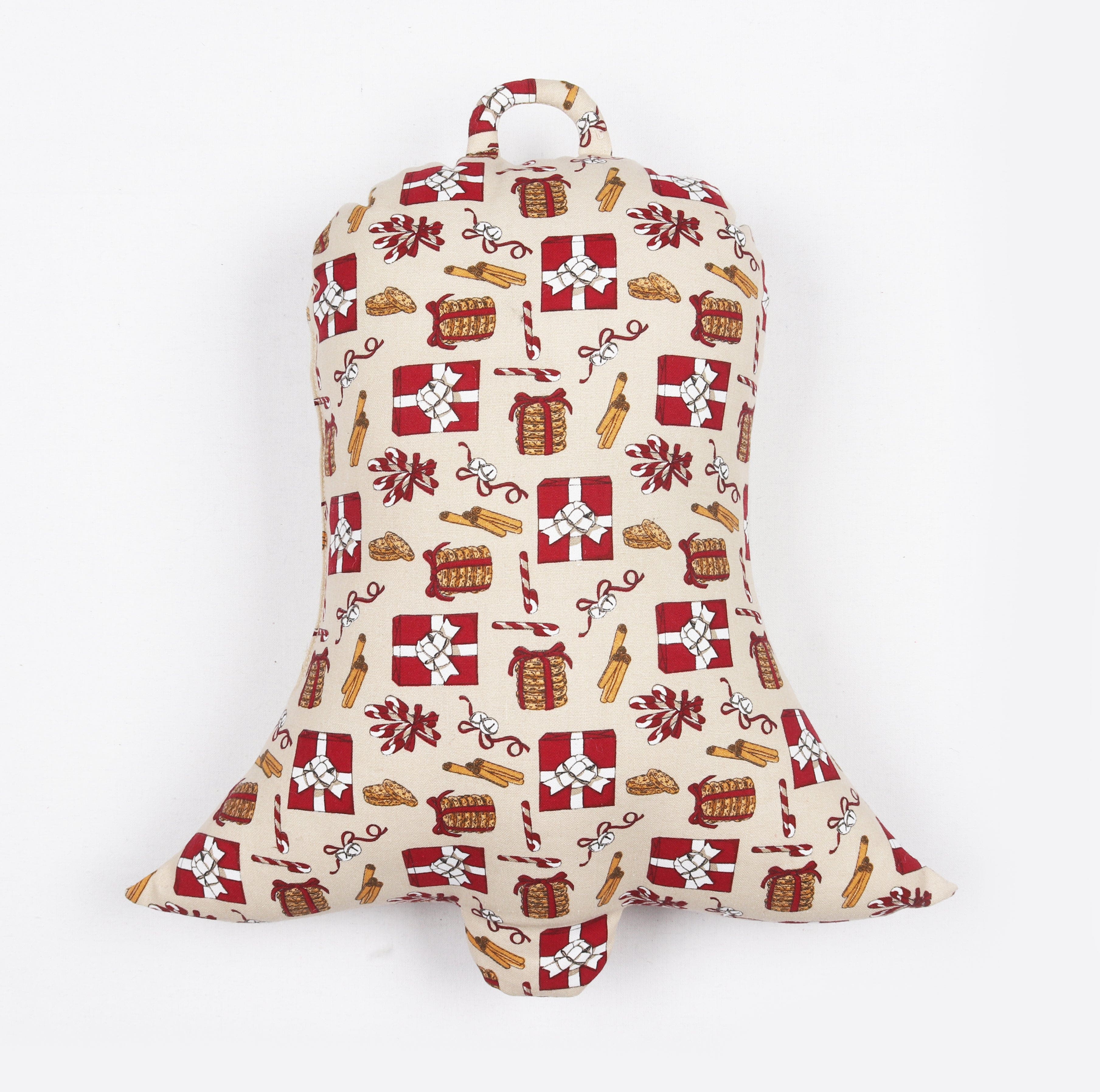 Cotton Christmas Small Gift Designed, Bell / Candy / Star / Tree Shaped Cushion with Recron Filled