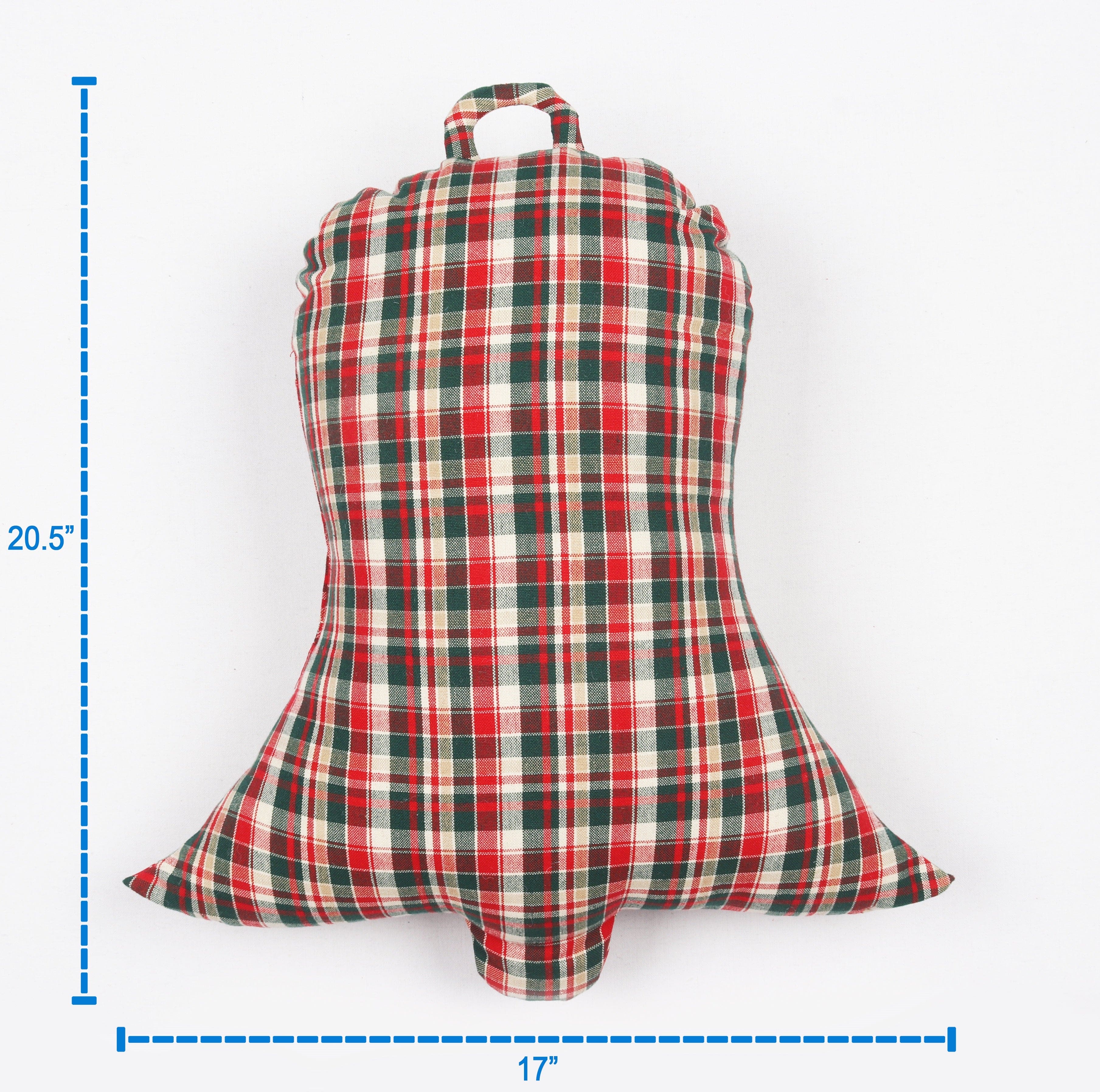 Cotton Christmas Traditional Designed, Bell / Candy / Star / Tree Shaped Cushion with Recron Filled