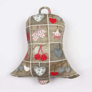Cotton Christmas Heart Designed, Bell / Candy / Star / Tree Shaped Cushion with Recron Filled