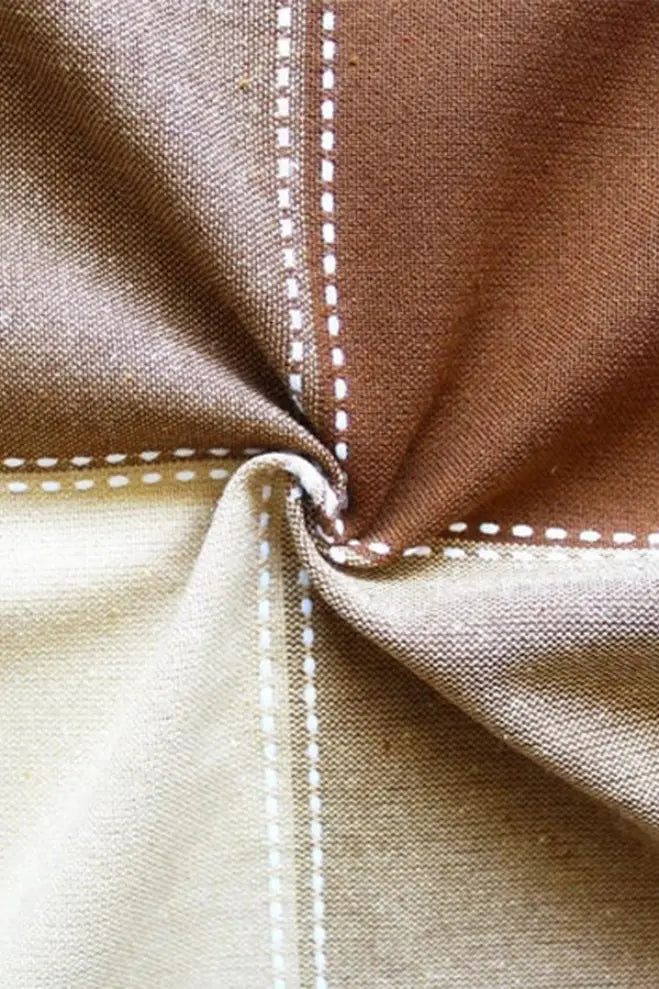 Cotton 4-Way Dobby Brown Free Size Apron