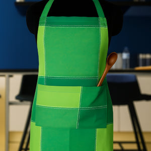 Cotton 4 Way Dobby Green Free Size Apron