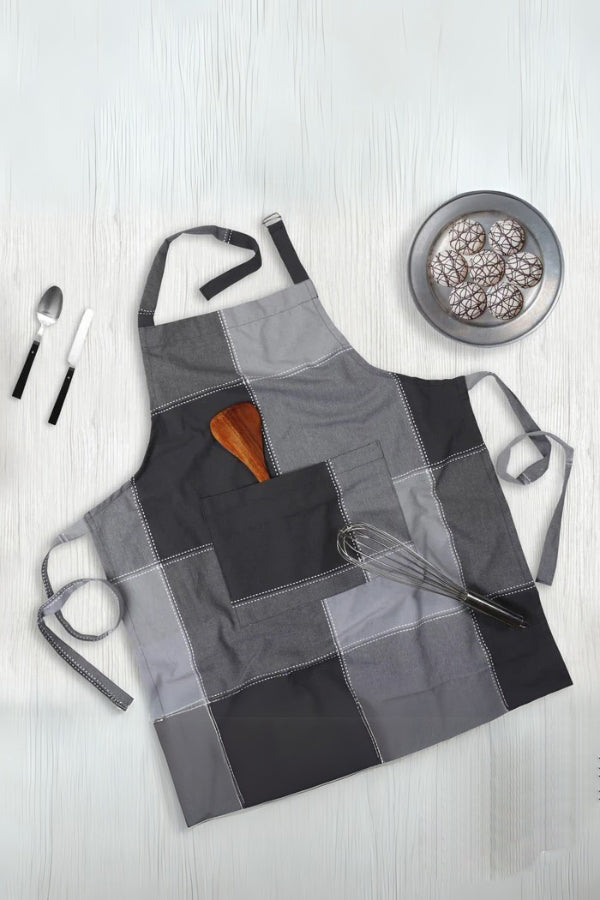Cotton 4 Way Dobby Grey Free Size Apron