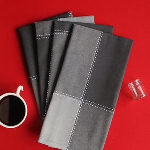 Cotton 4 Way Dobby Grey Kitchen Towels Pack Of 4 freeshipping - Airwill