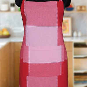Cotton 4 Way Dobby Red Free Size Apron