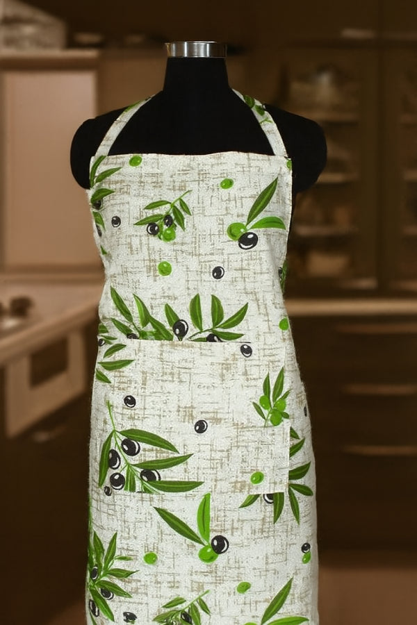 Cotton Anjoe Olive Leaf Free Size Apron