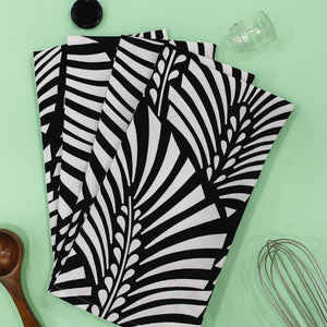 Cotton Black Zebra Kitchen Towels Pack Of 4 freeshipping - Airwill