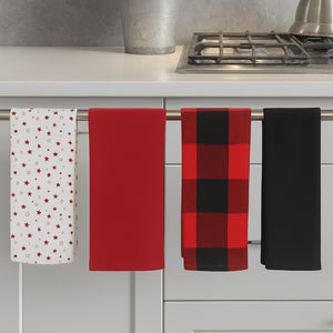 Cotton Check Star Kitchen Towels Pack Of 4 freeshipping - Airwill
