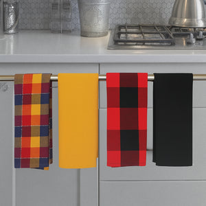 Cotton Checked Design Kitchen Towels Pack Of 4 freeshipping - Airwill