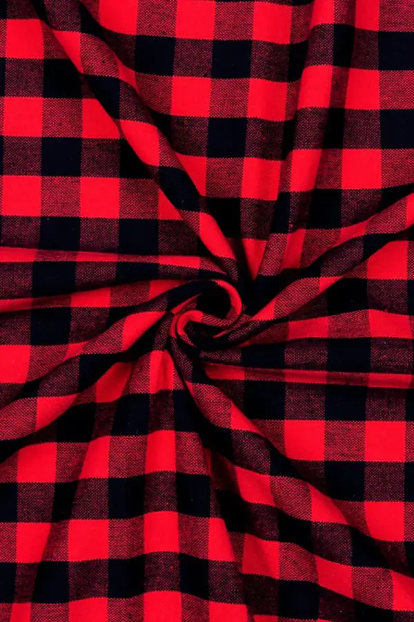 Cotton Christmas Check Free Size with Adjustable Buckle Apron