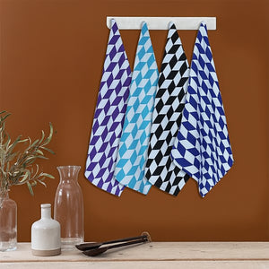 Cotton Classic Diamond Multicolor Kitchen Towels Pack Of 4 freeshipping - Airwill