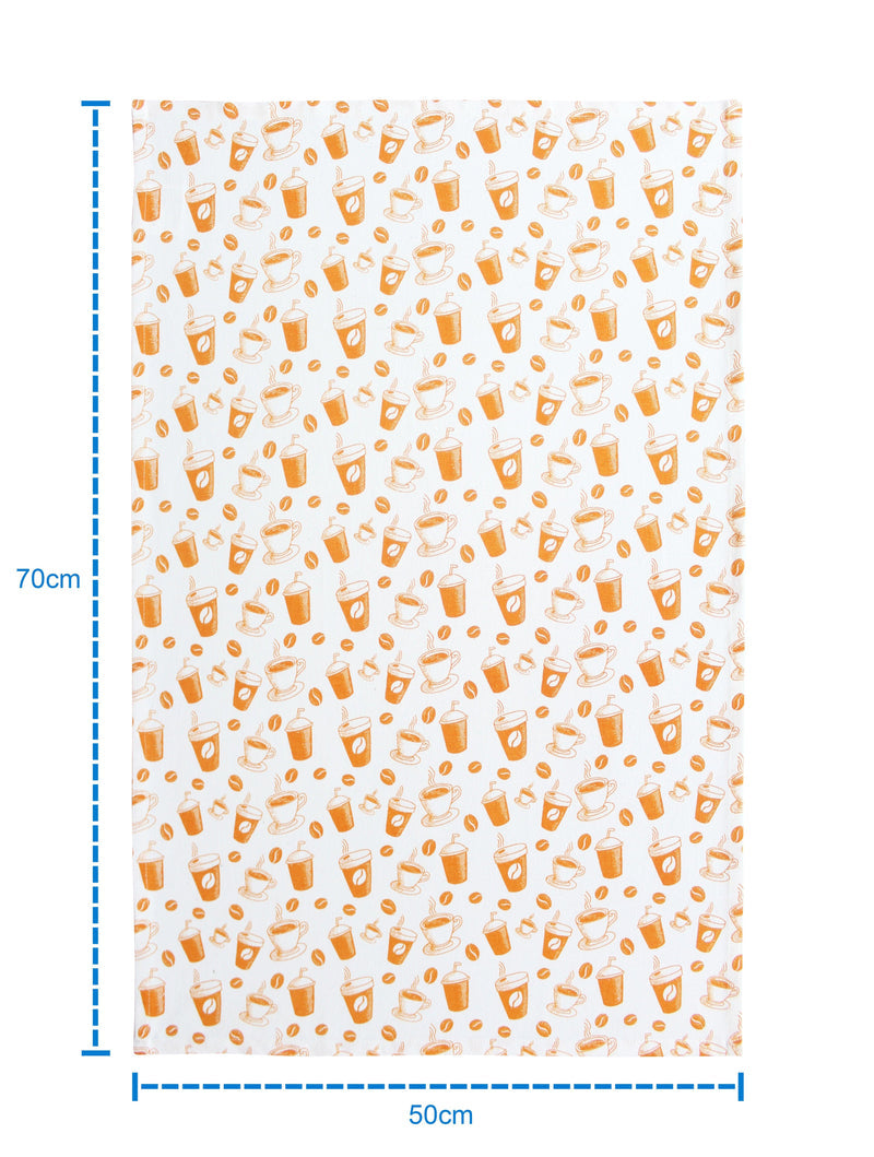 Cotton Cold Coffee Kitchen Towels Pack of 4