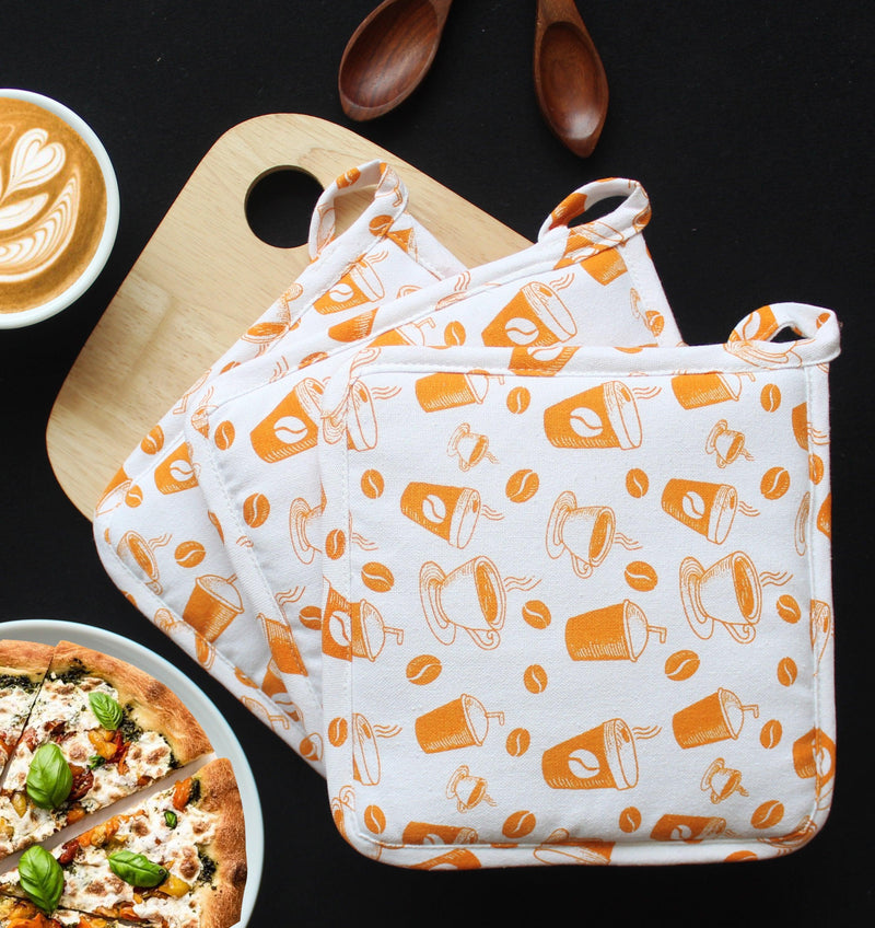 Cotton Cold Coffee Pot Holders Pack of 3