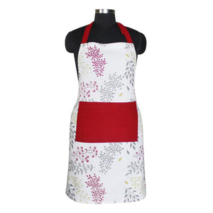 Cotton Desert Leaf with Solid Pocket Free Size Apron