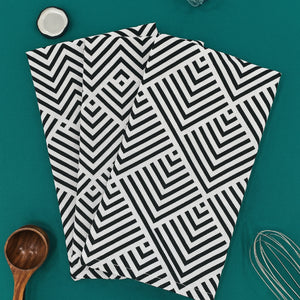 Cotton Diamond Check Kitchen Towels Pack Of 4 freeshipping - Airwill