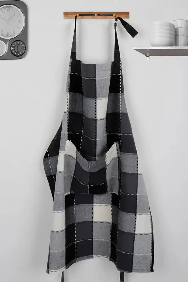 Cotton Dobby Black Free Size Apron