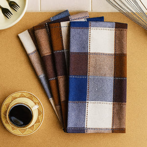 Cotton Dobby Blue Kitchen Towels Pack Of 4 freeshipping - Airwill