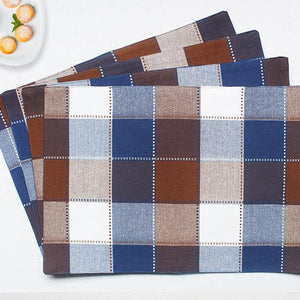 Cotton Dobby Blue Table Placemats Pack Of 4