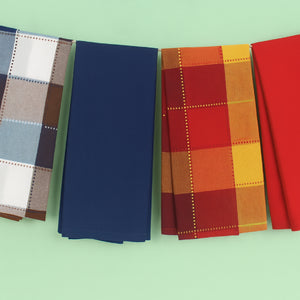 Cotton Dobby Red and Blue kitchen Towels Pack Of 4 freeshipping - Airwill