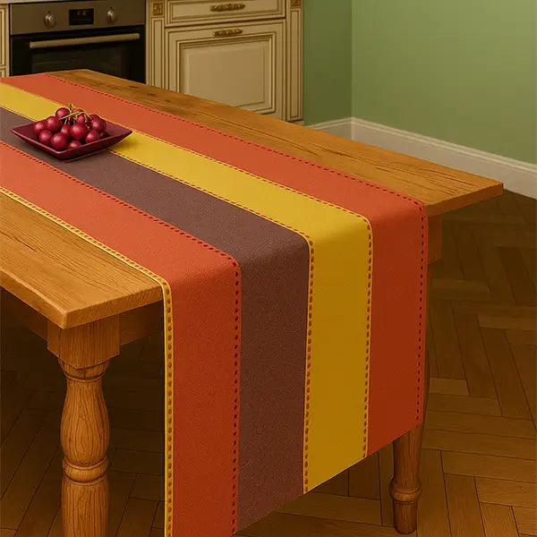 Cotton Dobby Stripe Table Runner