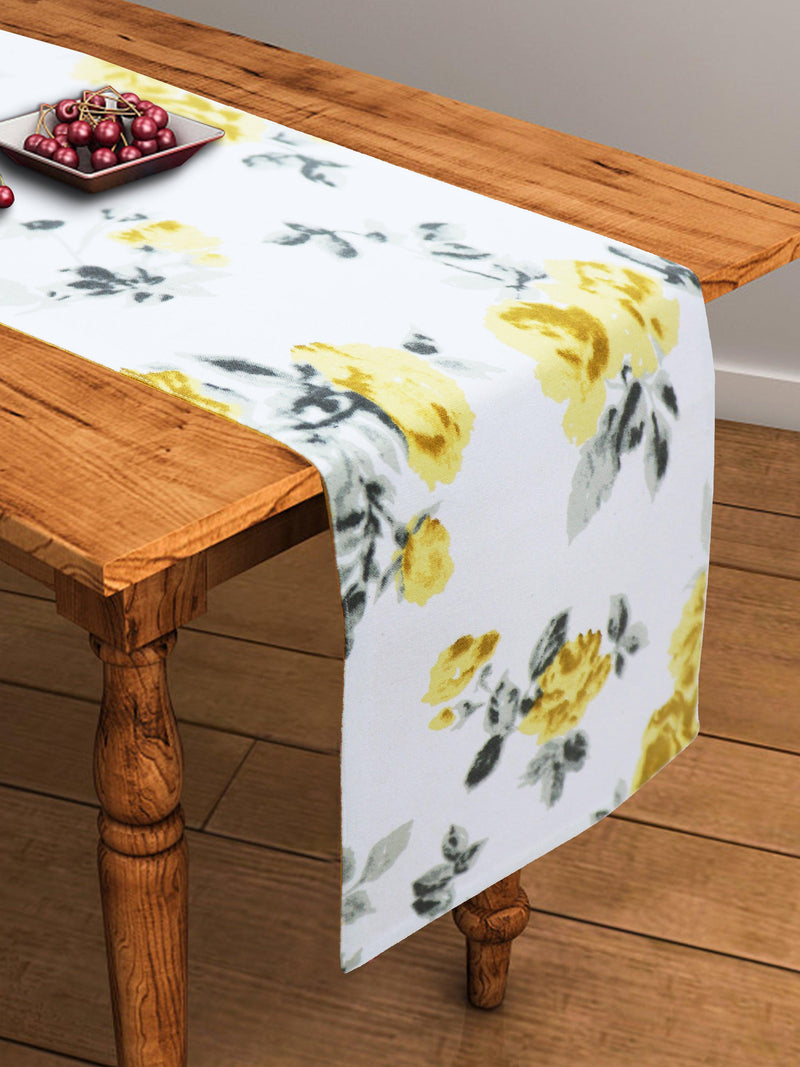 Cotton Elan Flower Table Runner