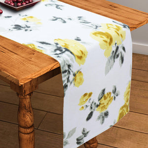 Cotton Elan Flower Table Runner