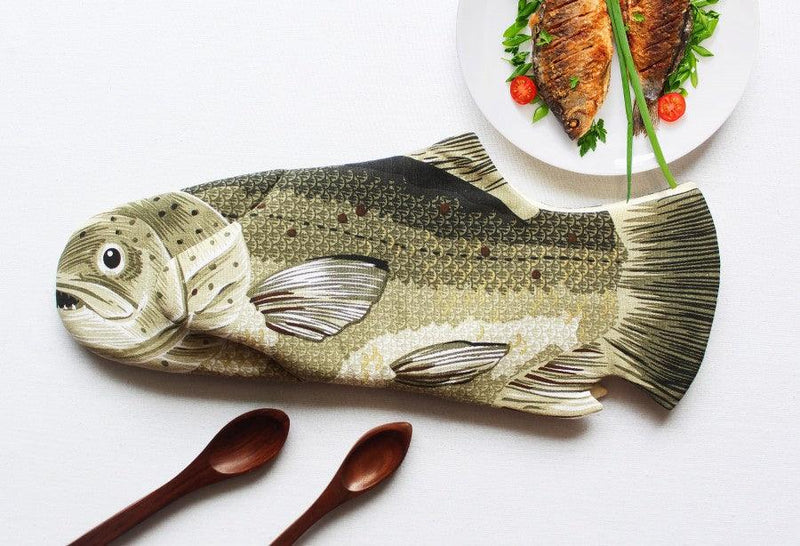 Cotton Fish Shaped Designer Oven Gloves