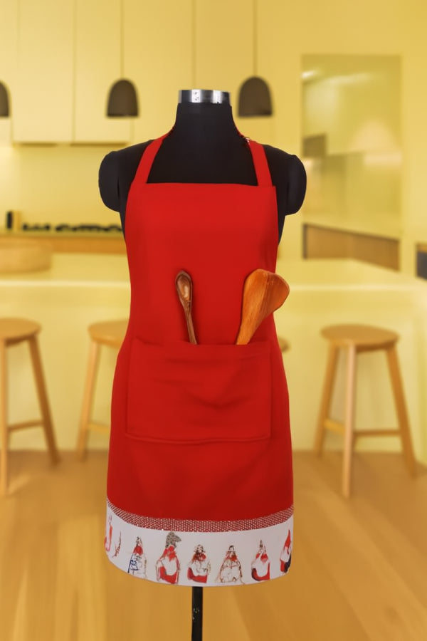Cotton Gnomo Border Free Size Apron