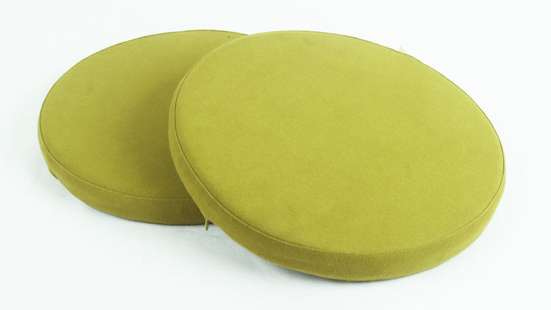 Cotton Green Round Chair Pad Pack of 2