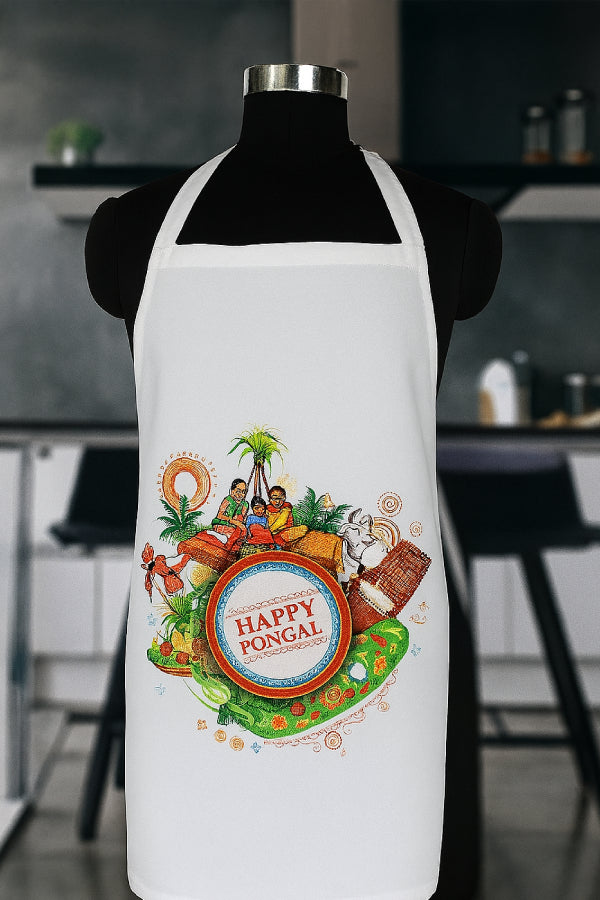 Cotton Happy Pongal Free Size Apron