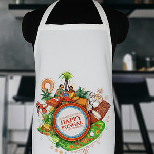 Cotton Happy Pongal Free Size Apron