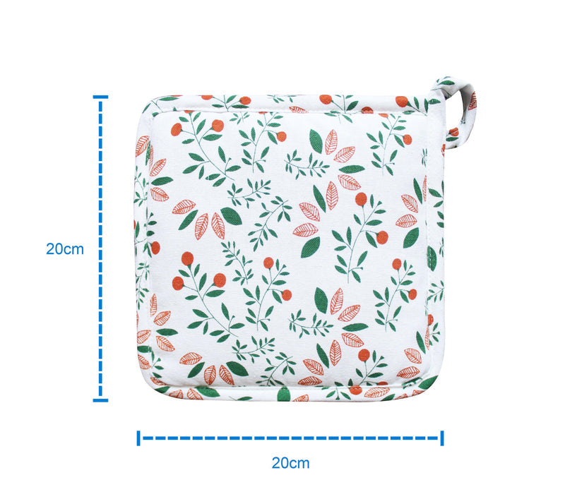 Cotton Kathambari Leaf Pot Holders Pack of 3