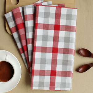 Cotton Lanfranki Red Kitchen Towels Pack Of 4 freeshipping - Airwill