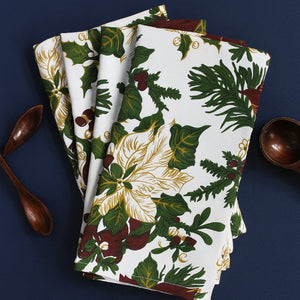 Cotton Maroon Flower Kitchen Towels Pack Of 4 freeshipping - Airwill