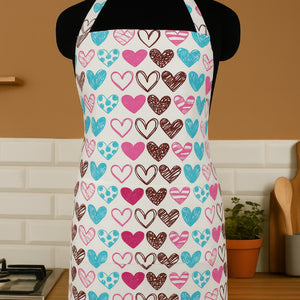 Cotton Metro Heart Free Size Apron