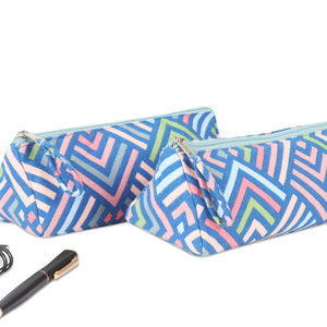 Cotton Skyblue Pencil Pouches - Pack of 2 pcs