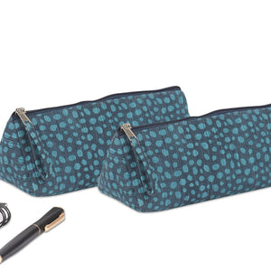 Cotton Black & Blue Pouches - Pack of 2 pcs