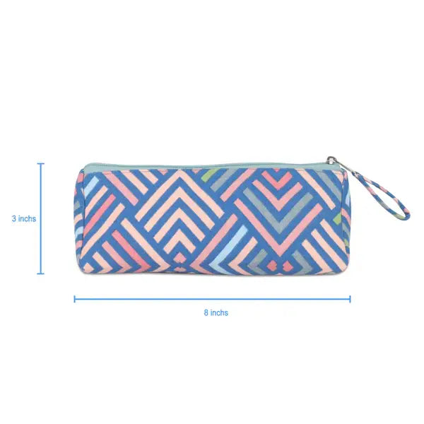 Cotton Skyblue Pencil Pouches - Pack of 2 pcs