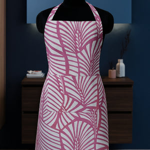 Cotton Pink Zebra Free Size Apron