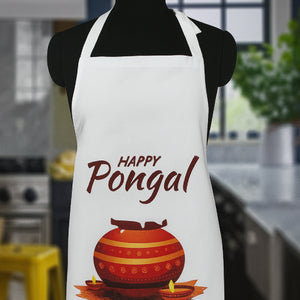 Cotton Pongal Design Free Size Apron